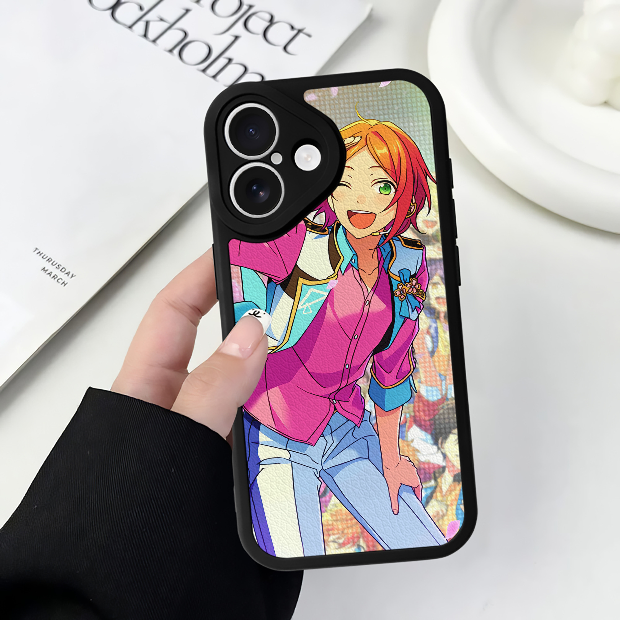 （画像用） あんさんぶるスターズ! Ensemble Stars 【iPhone 16シリーズ対応】シリコンスマホケース（レザー調） 材質：シリコン